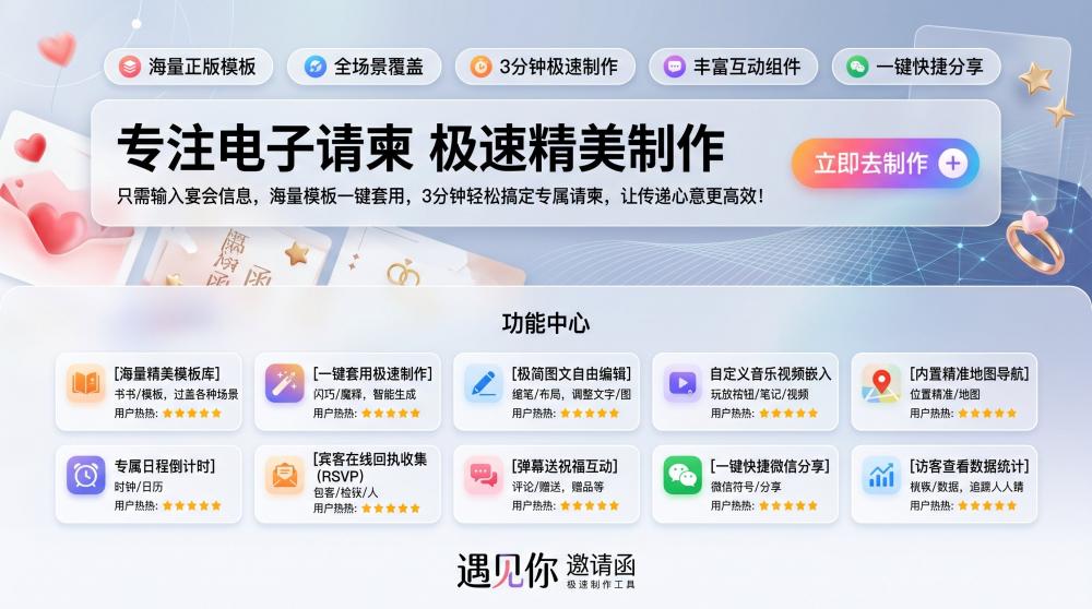 年会电子请柬模板大全！大气喜庆，一键搞定年终邀约